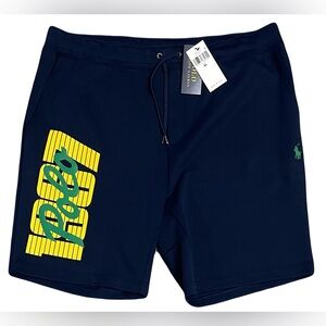 Polo Ralph Lauren XL Blue Green Athletic Pocketed Shorts New NWT